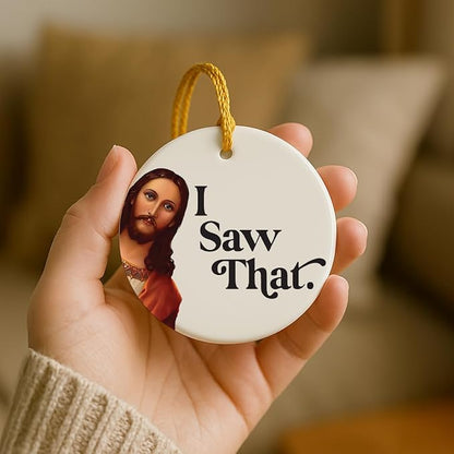 Jesus I Saw That Ornament, Santa Ornaments - Image 5