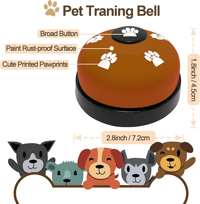 Leather Dog Doorbell, 2 Pack Dog Bells Puppy Training Bell - Image 5