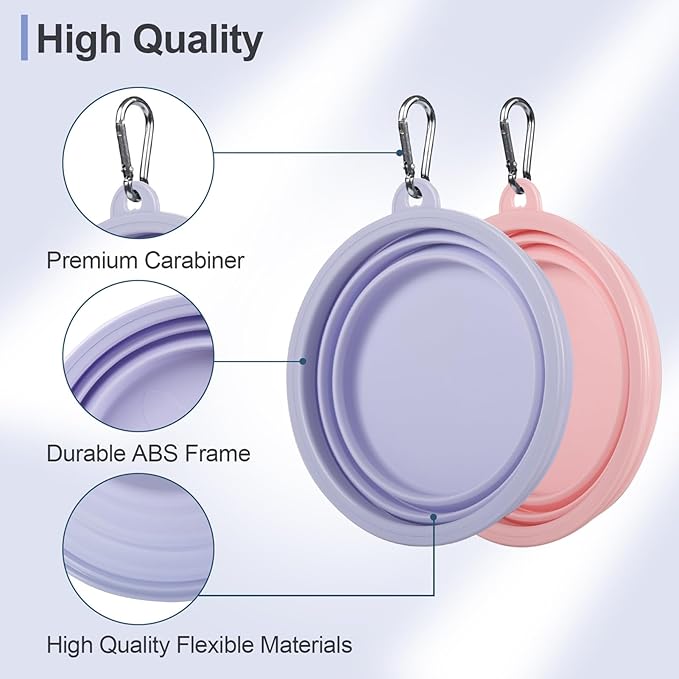 Kytely Collapsible Dog Bowls for Travel, Foldable Pet Food Bowl - Image 4
