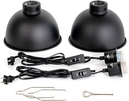 2 Pack Reptile Light Fixture, 8.5in Deep Dome Reptile Lamp Fixture, Optical - Image 7