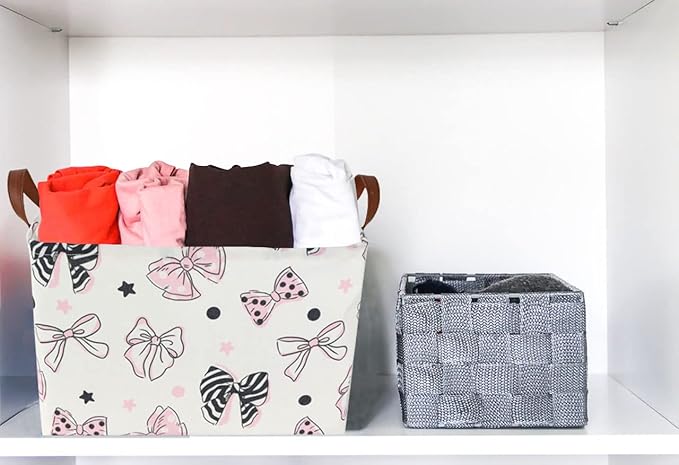 Essme Rectangular Pink Basket, Storage Box, Mother's Day Basket, Storage - Image 3