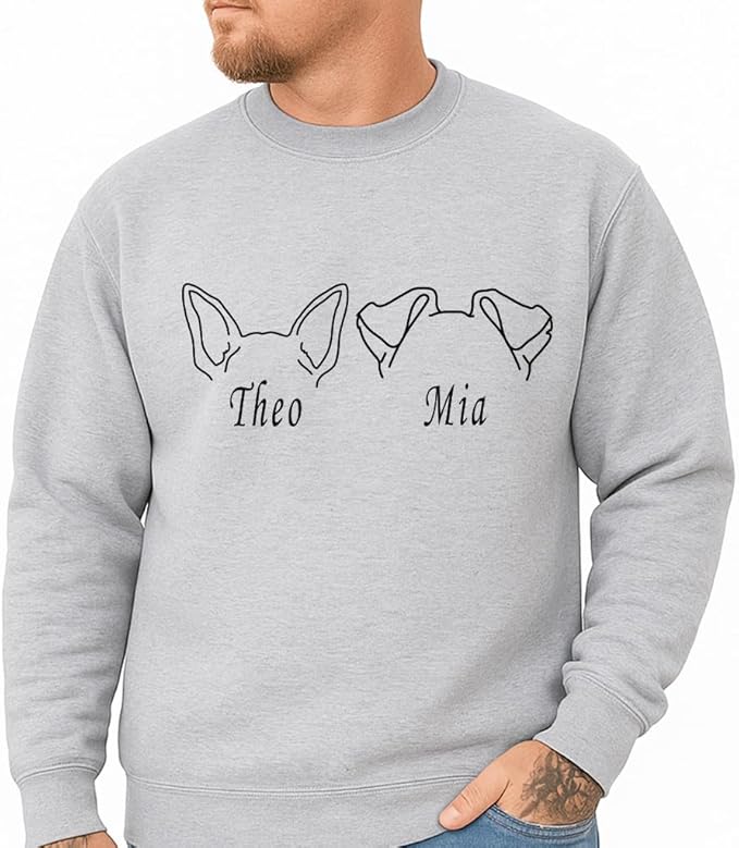 Custom Dog Mom Shirt Personalized Dog Ears Sweatshirt - Image 7