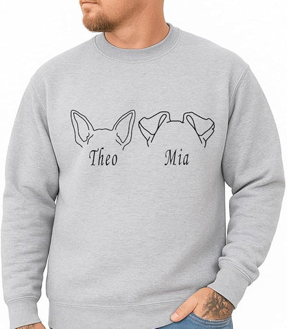 Custom Dog Mom Shirt Personalized Dog Ears Sweatshirt - Image 7