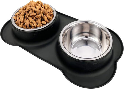 AsFrost Dog Food Bowls Stainless Steel Dog Bowls, Dog Food and Water Bowl Set by AsFrost