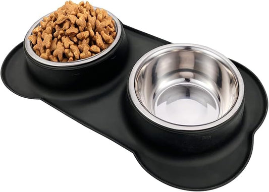 AsFrost Dog Food Bowls Stainless Steel Dog Bowls, Dog Food and Water Bowl Set by AsFrost