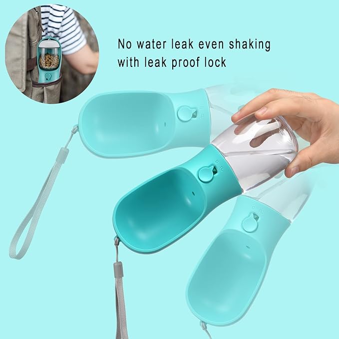 Cibaabo Dog Water Bottle with Food Container, Travel Puppy Water Bowl, Portable - Image 5