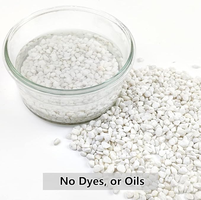 YISZM 2LB Succulent and Cactus Gravel Pebbles, 1/5 Inch White Natural - Image 3