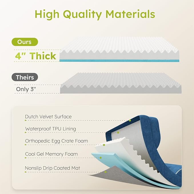 CWAWZ Extra Large Dog Bed, Orthopedic Dog Bed - Image 3