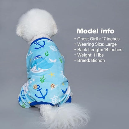 KYEESE Dog Pajamas Soft Dogs Clothes Pet Coat Velvet Dog Pajamas Small Sized - Image 5