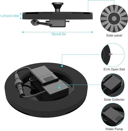 Solar Fountain Pump for Bird Bath, 1.4W Water Fountain - Image 4