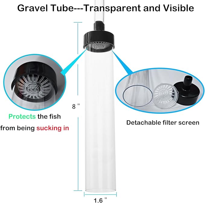 5ft Aquarium Siphon Vacuum Cleaner-Hand Siphon Pump Water Changer - Image 3