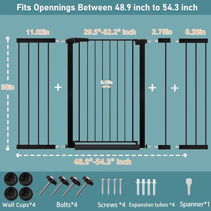 Fairy Baby 38" Extra Tall Baby Gate - Image 2