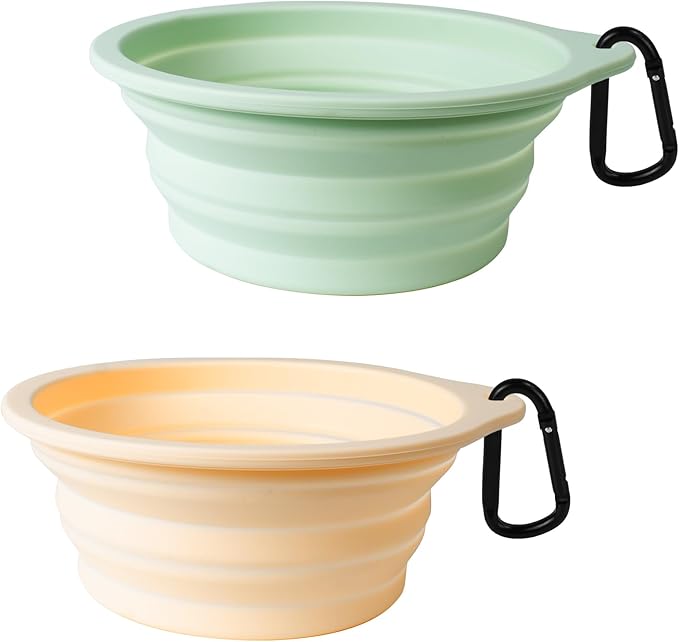 PetBonus 2-Pack Silicone Collapsible Dog Bowls, BPA Free Dishwasher Safe by Petbonus