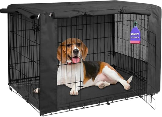 HiCaptain Breathable Dog Crate Cover 42 Inch, Durable Heavy Duty Kennel Cover by HiCaptain