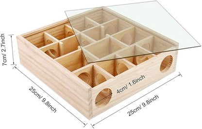 Wooden Maze Tunnel Toy with Cover, Small Pet Animals Sport Toy Funny Toy - Image 3
