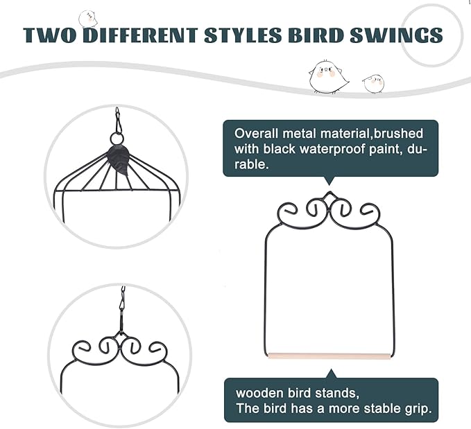 Metal Frame Hummingbird Swings and Perches - Image 3