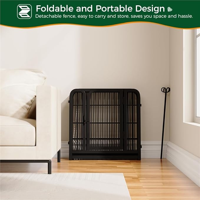 Yaheetech Dog Playpen Outdoor 24 inch 12 Panels Indoor Dog Fence Metal Dog Pen - Image 9