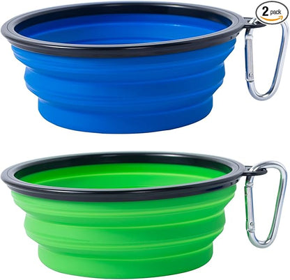 Dog Bowl Pet Collapsible Bowls, 2 Pack Collapsible Dog Water Bowls by SLSON