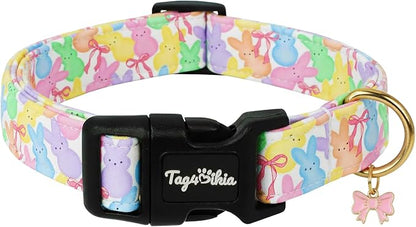 Easter Dog Collar with Cute Bunny & Bow Patterns, Small Dog Collar with by Unknown