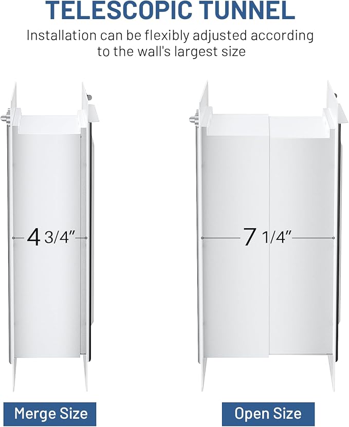 Pet Door for Wall with Secure Aluminum Lock, Steel Frame and Telescoping Tunnel - Image 6