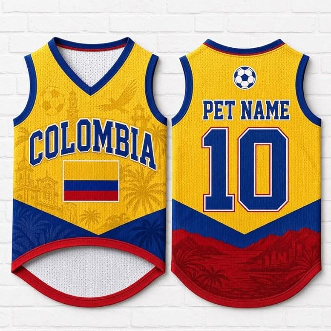 V-DECORPARKS Personalized Pet Soccer Jersey Custom Name Number Dog Cat Football - Image 2
