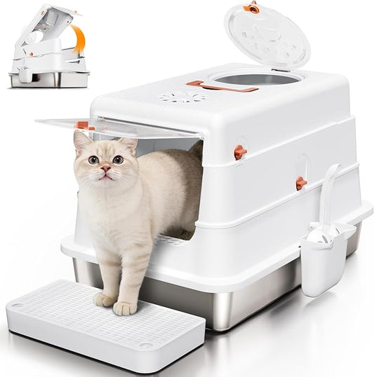 Stainless Steel Cat Litter Box by Eosarcu