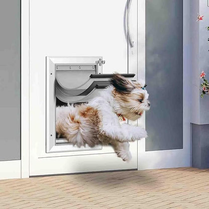 3-Flaps Heavy-Duty Dog Door, Rust Proof Aluminum Alloy Frame, Extreme Weather - Image 6