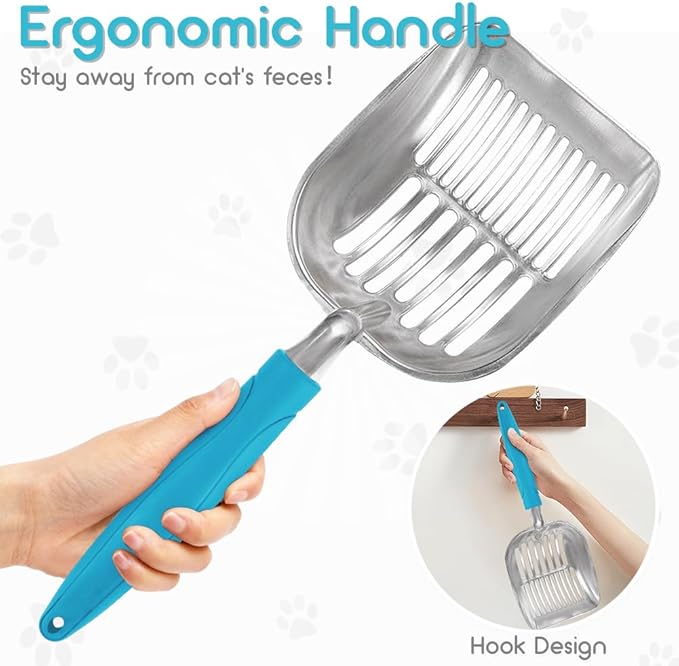 Cat Litter Scoop, Metal Cat Scooper, Plastic Handle Scoop, Sifting Shovel of - Image 4