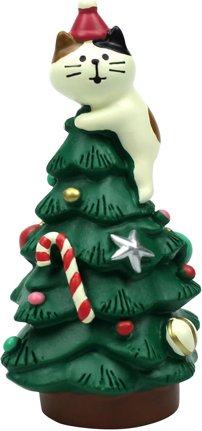 RAQWI 3.3 Inch Cute Cat Resin Christmas Tree Perfect by Unknown