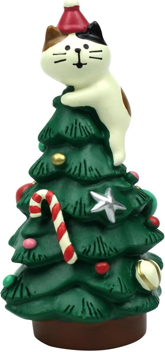 RAQWI 3.3 Inch Cute Cat Resin Christmas Tree Perfect by Unknown