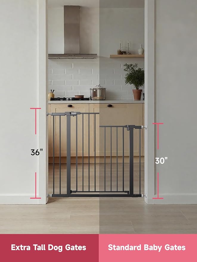 36" Extra Tall Baby Gate for Stairs, 29.5-40.5" Wide Dog Gate for Doorways - Image 2