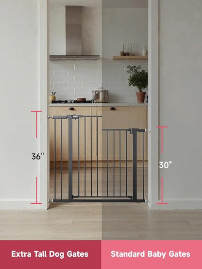 36" Extra Tall Baby Gate for Stairs, 29.5-40.5" Wide Dog Gate for Doorways - Image 2