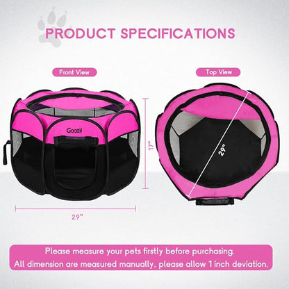 GOOZII Pet Cat Playpen for Indoor Cats Enclosed, Portable Foldable Dog Playpen - Image 9