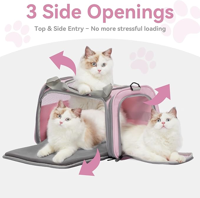 Airline Approved Cat Carrier 17.5×10.5×10.5 in, Escape-Proof Design - Image 4
