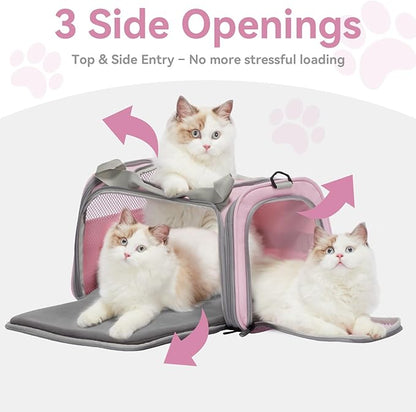 Airline Approved Cat Carrier 17.5×10.5×10.5 in, Escape-Proof Design - Image 4