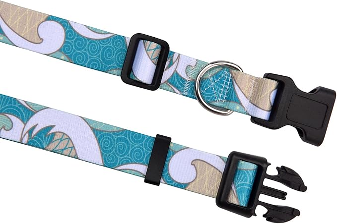 Mihqy Dog Collar with Bohemia Floral Tribal Geometric Patterns - Image 5