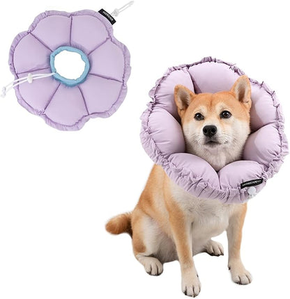 H HIDREAM Soft Dog Cones for Medium Dogs, Cute Adjustable Cone for Dogs to Stop by HHIDREAM