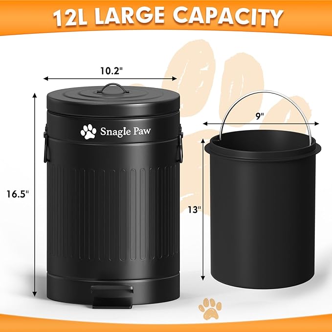 Dog Metal Poop Trash Can Outside - Image 5