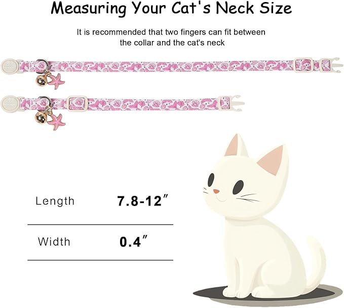 2 Pack Pink Cat Collars - Image 4