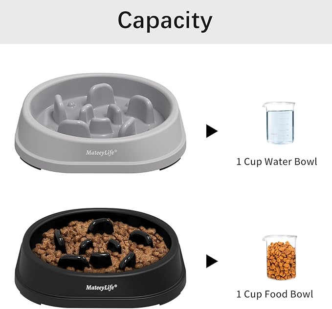MateeyLife Small Slow Feeder Cat Bowls 2PCS, Anti-Choking Puzzle Cat Food Bowls - Image 5