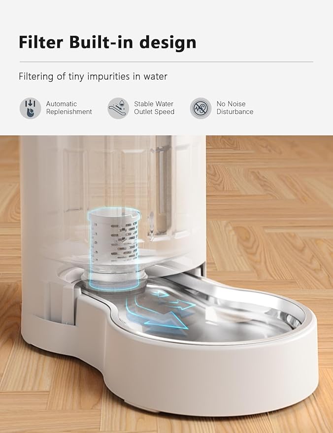 CZPET 2.5 Gallon Dog Water Bowl Dispenser, Filter Automatic Dog and Cat Water - Image 4