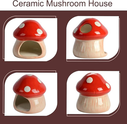 Cute Aquarium Mushroom House Betta Fish Tank Accessory Decor Mini Ceramic Fish - Image 5