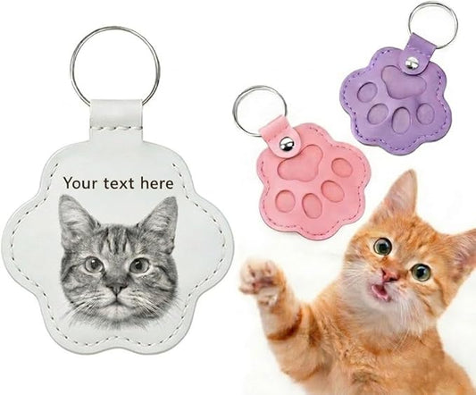 Custom Pet Photo, Paw Shape Leather by Umitive