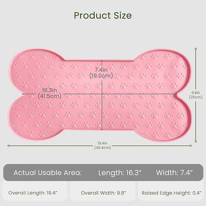 PWTAA Dog Food Mat Anti-Slip Silicone Dog Bowl Mat Thicker Pet Placemat - Image 2