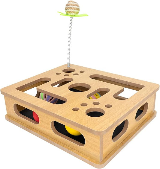 Cat Scratch Puzzle Enrichment Box, Cat Nail File Enrichment Box, No Assembly by MUCAOL