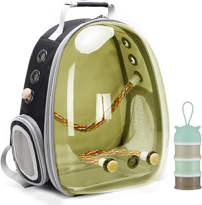 Bird Traval Carrier Cage, Polarized Tinted Brown Space Capsule Astronaut by halinfer