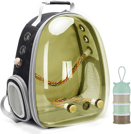 Bird Traval Carrier Cage, Polarized Tinted Brown Space Capsule Astronaut by halinfer