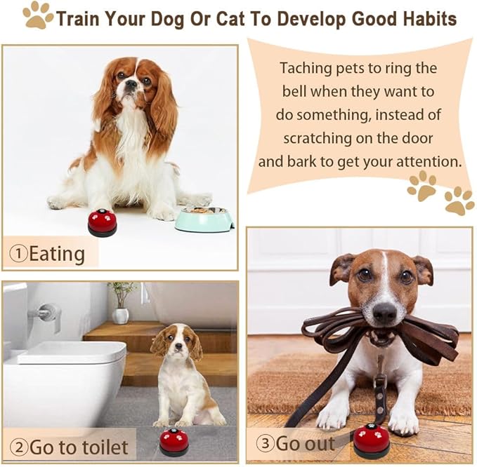 2 Pack Dog Door Bells, Dog Doorbell to go Outside Puppy Train Bell - Image 7