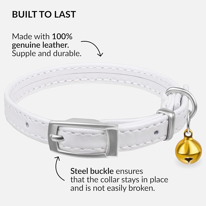 CollarDirect Leather Cat Collar - Image 2