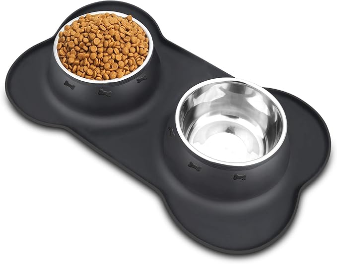 AsFrost Dog Food Bowls Stainless Steel Pet Bowls & Dog Water Bowls No Spill Non by AsFrost
